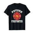 thumbnail image 1 of Future Firefighter Maltese Cross Design Unisex Short Sleeve Graphic T-Shirt, 1 of 6