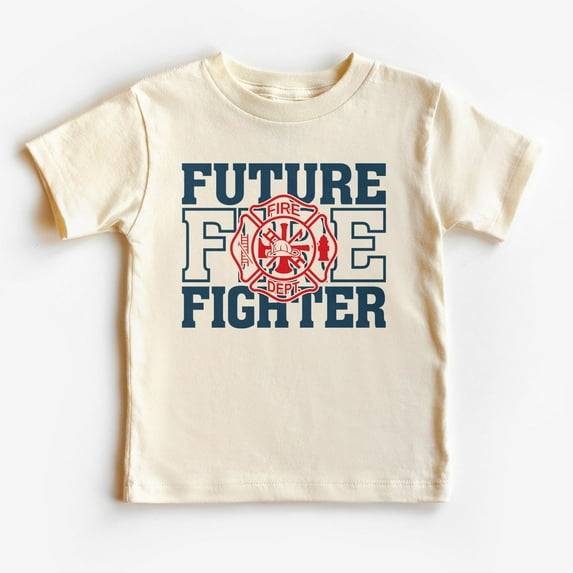 Future Firefighter Toddler Shirt - Firemen Maltese Cross Outfit - Fire Truck Driver Costume - Toddler Youth & Adult Tee TODDLER SHORT SLEEVE TEE BELLA CANVAS 3001T