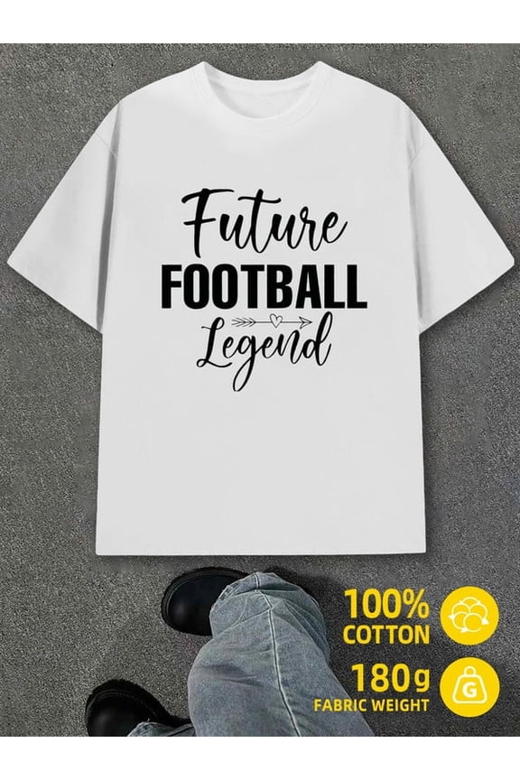 Future Football Legend for men white New spring and autumn styles Fashionable printed T-shirts Classic Unisex Shirt Short Sleeve tshirts