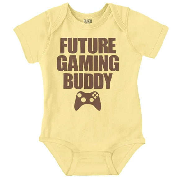 Future Gaming Buddy Gamer Dad Joke Romper Boys or Girls Infant Baby Brisco Brands 12M