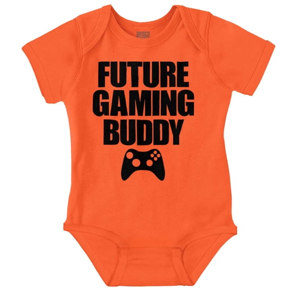 Future Gaming Buddy Gamer Dad Joke Romper Boys or Girls Infant Baby Brisco Brands 6M