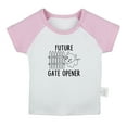 thumbnail image 1 of Future Gate Opener Funny T shirt For Baby, Newborn Babies T-shirts, Infant Tops, 0-24M Kids Graphic Tees Clothing (Short Pink Raglan T-shirt, 0-6 Months), 1 of 4