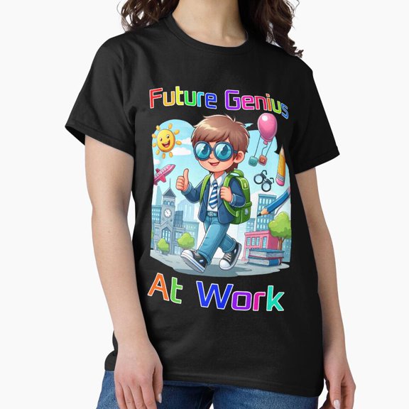 Future Genius At Work Smart Clever Prodigy Child T-Shirt