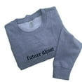thumbnail image 1 of Future Ghost Embroidered Crewneck Sweatshirt Alternative Fashion Long Sleeve Crewneck Cotton, 1 of 2