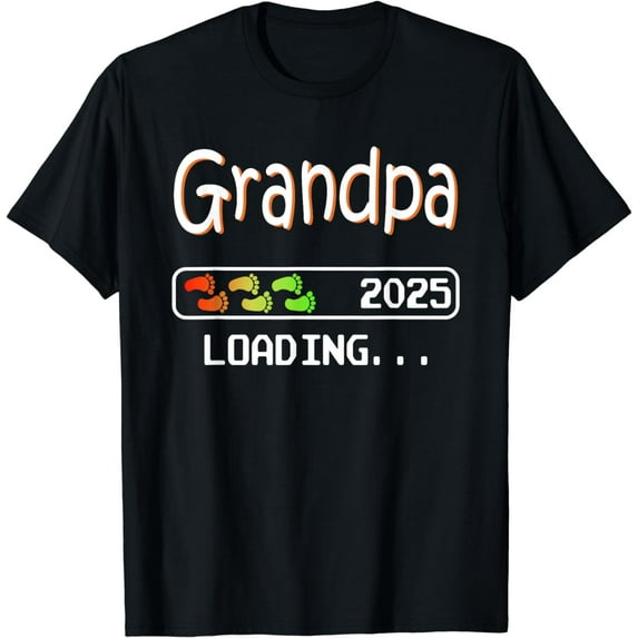Future Grandpa 2025 Loading, Soon To Be New Grandfather T-Shirt