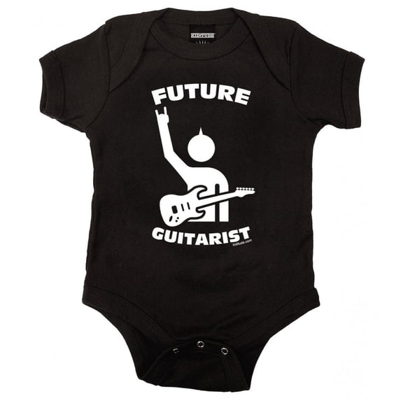 Future Guitarist Baby Bodysuit Black
