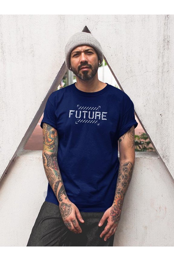 Future Headline Vectorized Art T-Shirt Men -Image by Shutterstock, Male 4X-Large