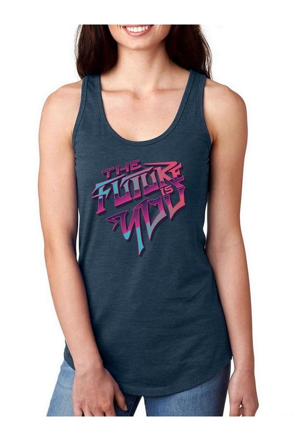 Future Is You Retro Futuristic Racerback Tank Women -Image by Shutterstock, Female Medium