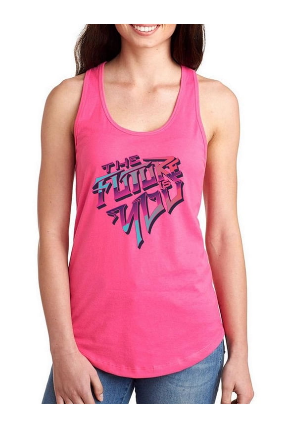 Future Is You Retro Futuristic Racerback Tank Women -Image by Shutterstock, Female XX-Large