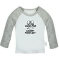 thumbnail image 1 of Future Ladies Man Current Mama's Boy Funny T shirt For Baby, Newborn Babies T-shirts, Infant Tops, 0-24M Kids Graphic Tees Clothing (Long Gray Raglan T-shirt, 12-18 Months), 1 of 4