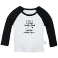 thumbnail image 1 of Future Ladies Man Current Mama's Boy Funny T shirt For Baby, Newborn Babies T-shirts, Infant Tops, 0-24M Kids Graphic Tees Clothing (Long Black Raglan T-shirt, 6-12 Months), 1 of 4
