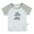 thumbnail image 1 of Future Ladies Man Current Mama's Boy Funny T shirt For Baby, Newborn Babies T-shirts, Infant Tops, 0-24M Kids Graphic Tees Clothing (Short Gray Raglan T-shirt, 6-12 Months), 1 of 4