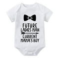 thumbnail image 1 of Future Ladies Man Current Mamas Boy Baby Outfit Unisex Short Sleeve Going Home Outfit for Baby Boy White 3-6 Month White Ones, 1 of 2