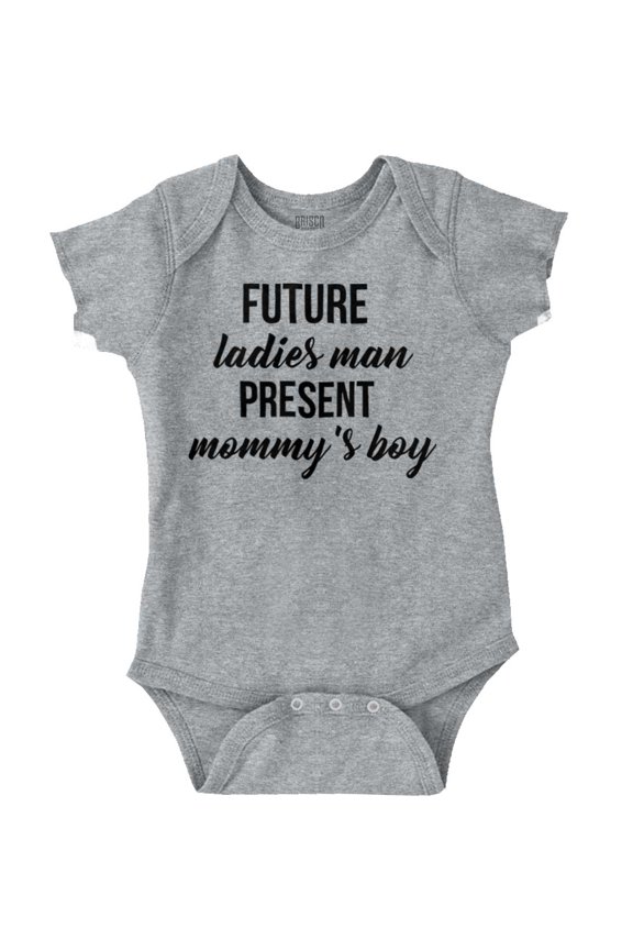 Future Ladies Man Cute Mommys Boy Bodysuit Jumper Boys Infant Baby Brisco Brands 18M