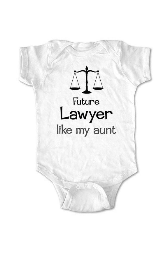 Future Lawyer like my Aunt - wallsparks cute & funny Brand - baby one piece bodysuit - Great baby shower gift!