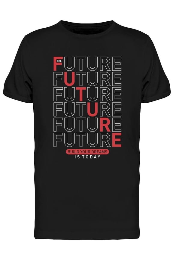 Future Line Art T-Shirt Men -Image by Shutterstock, Male Large