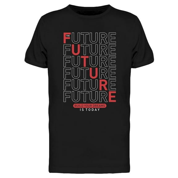 Future Line Art T-Shirt Men -Image by Shutterstock, Male XX-Large