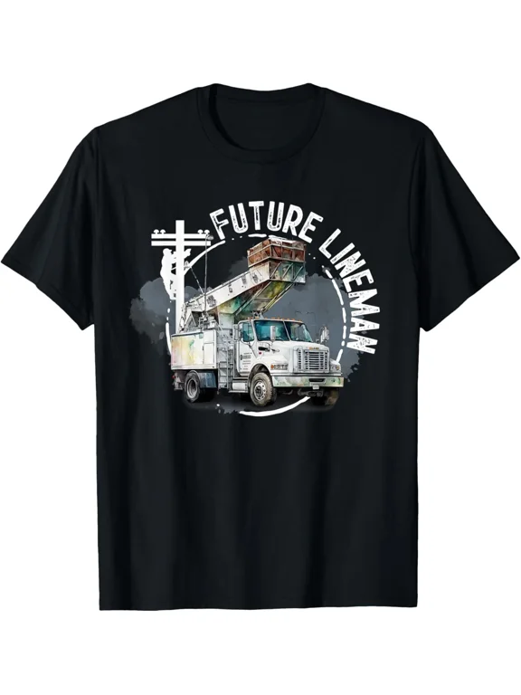 Future Lineman Bucket Truck Kid Future Electric Cable Be T-Shirt