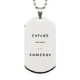thumbnail image 1 of Future Maintenance Worker Dog Tag Engraved with Inspirational Confidence for Graduation Gift, 1 of 1