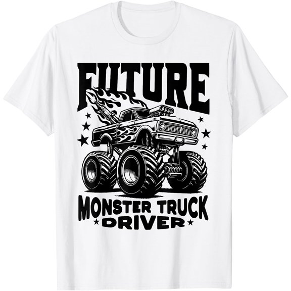 Future Monster Truck Driver Cute Monster Truck Kids Boys T-Shirt