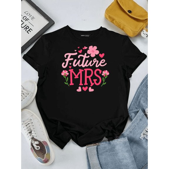 Future Mrs Bachelorette Party Wedding Bridal Shower Script Classic Unisex T-Shirt, S-5XL