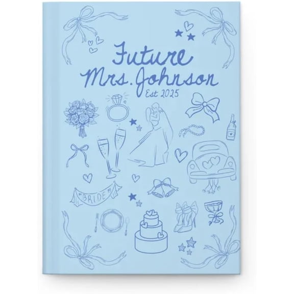 Future Mrs - Personalized Wedding Journal, Letters to the Bride Custom A5 Notebook with Name, Custom Name 2025 Bride to Be Bridal Shower Gift, Lovely Engagement Gift for Future Couple Bride and Groom