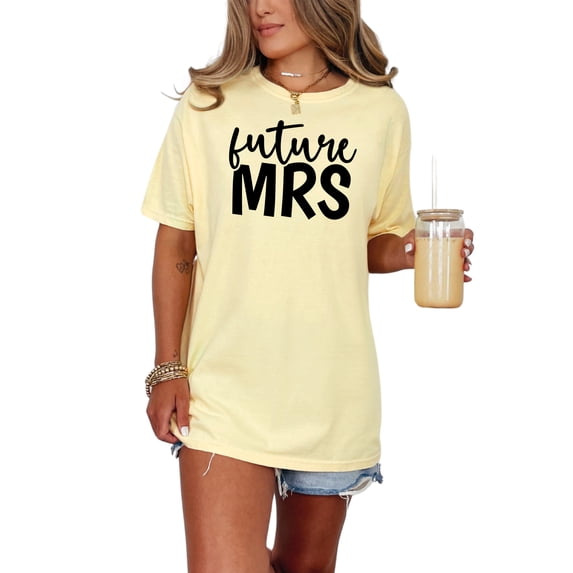 Future Mrs Shirt, Bride To Be T-Shirt, Engagement Party Top, Soon To Be Mrs Tee, Bridal Shower Gift, Engagement Announcement Shirt, Butter Comfort Colors T-Shirt, XL