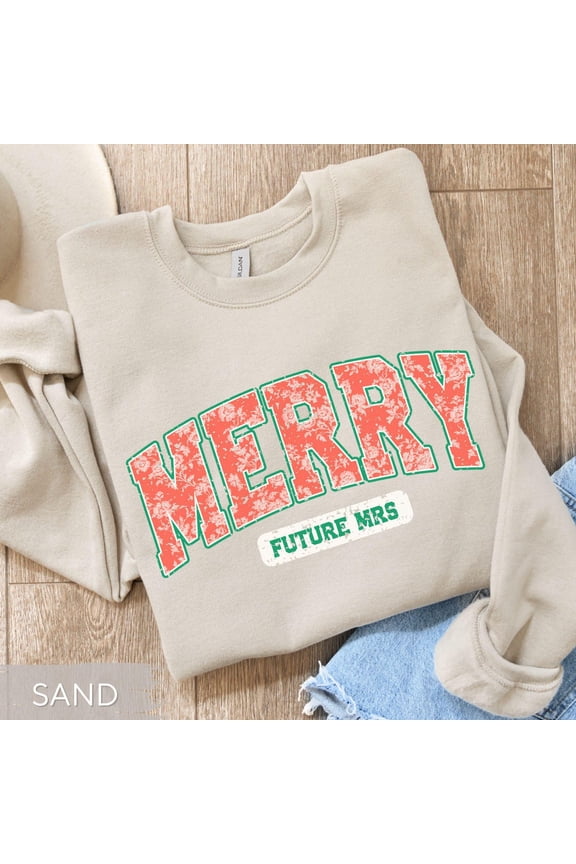 Future Mrs. Sweatshirt: Merry Future Mrs Bride to Be Floral Toile Engagement Sweater All Size S-5Xl