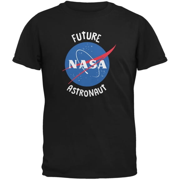 Future NASA Space Astronaut Black Youth T-Shirt - Youth Large