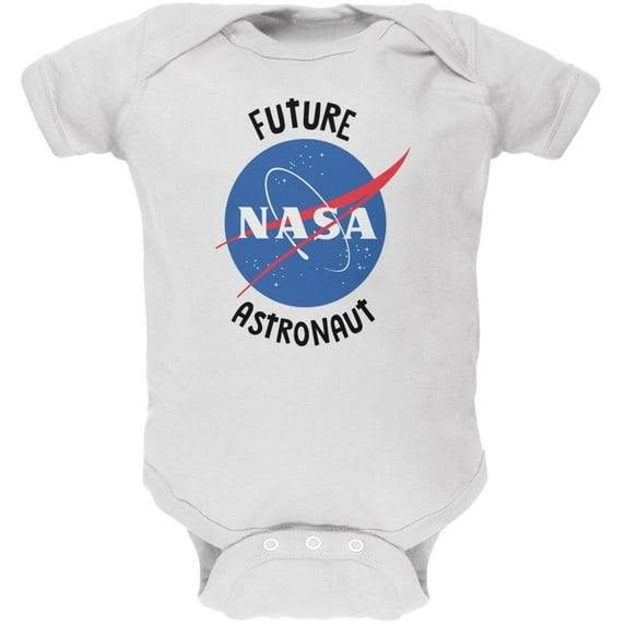 Future NASA Space Astronaut White Soft Baby One Piece - 9-12 months