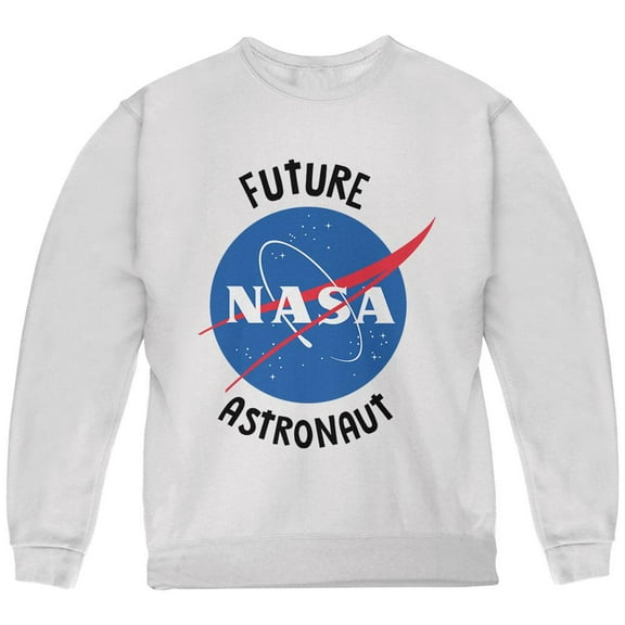 Future NASA Space Astronaut Youth Sweatshirt White YLG