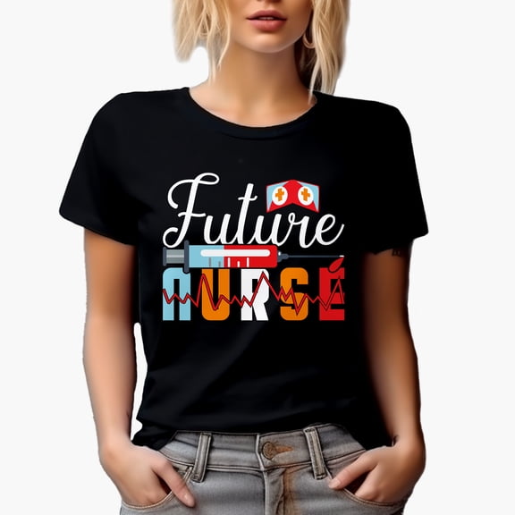 Future Nurse, Nursing Student, Graduation, Black T-Shirt, XL