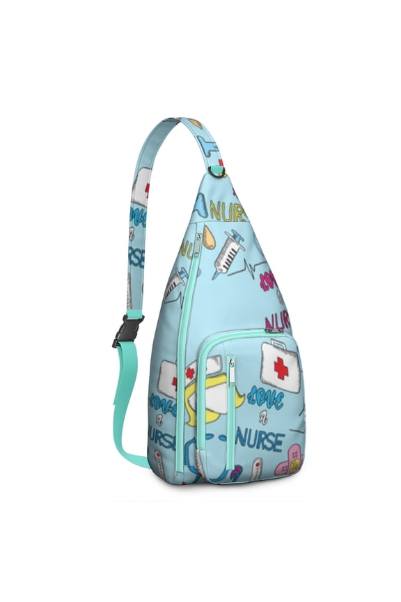 Future Nurse Sling Backpack - Funny "Saving Lives Every Day" Design, Lightweight Anti-Theft Pack for Medical Workers