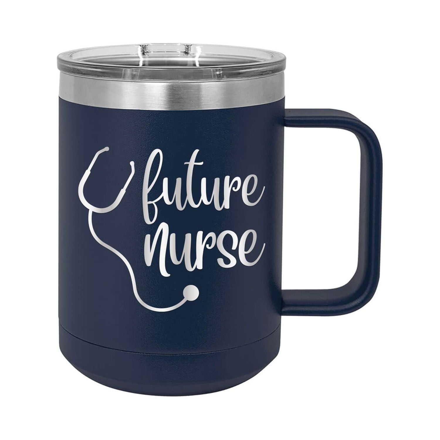 Future Nurse with Stethoscope Engraved Coffee Mug with Handle Cup