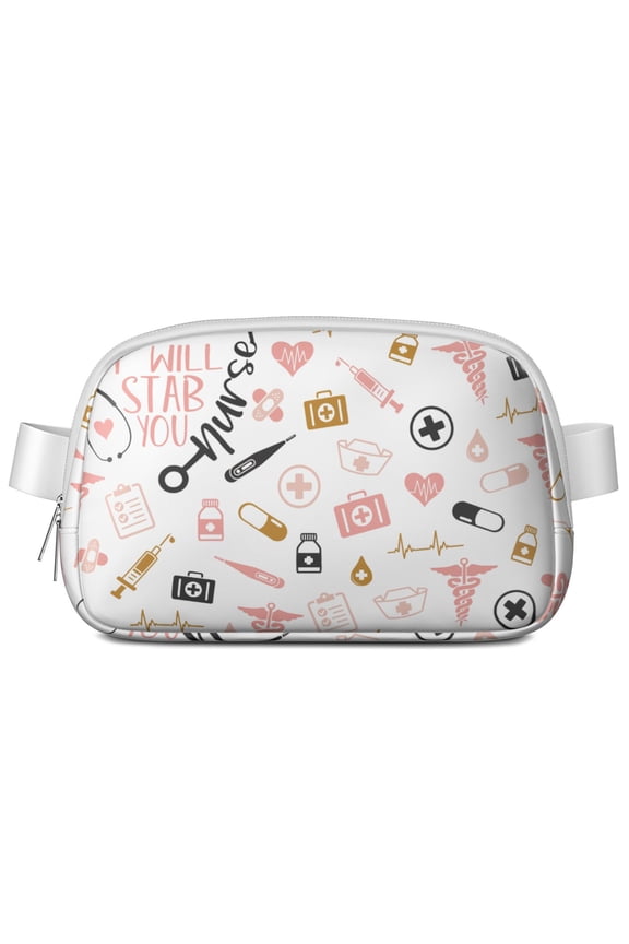 Future Nurse Waist Bag – Waterproof Fanny Pack with Motivational Nursing Student Design, Adjustable for School & Hospital Use