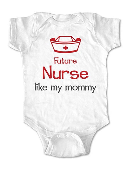 Future Nurse like my Mommy - wallsparks cute & funny Brand - baby one piece bodysuit - Great baby shower gift!
