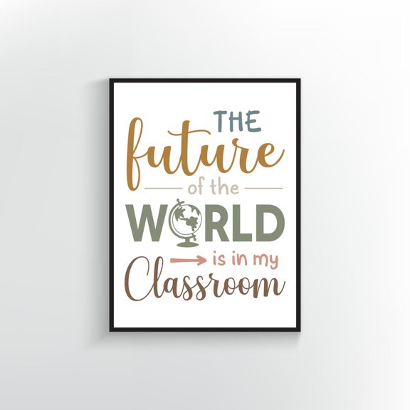 Future Of The World Classroom Wall Art Print, Unframed Paper Poster 8x10in