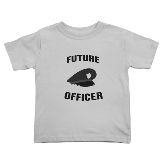 Future Officer Funny Toddler T-Shirts for Boys Girls (Gray, Youth XL)