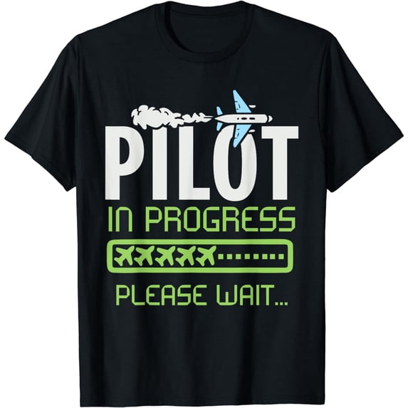 Future Pilot In Progress National Aviation Day Airplane Kids T-Shirt