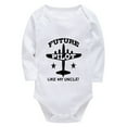 thumbnail image 1 of Future Pilot Like My Uncle Baby Newborn Clothes Long Sleeve Neutral Baby Clothes Girl White Infant Boys Clothes 0-3 Months S, 1 of 2