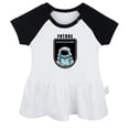 thumbnail image 1 of Future Planet Space Explorer Funny Dresses For Baby, Newborn Babies Skirts, Infant Princess Dress, 0-24M Kids Graphic Clothes (Black Raglan Dresses, 6-12 Months), 1 of 4