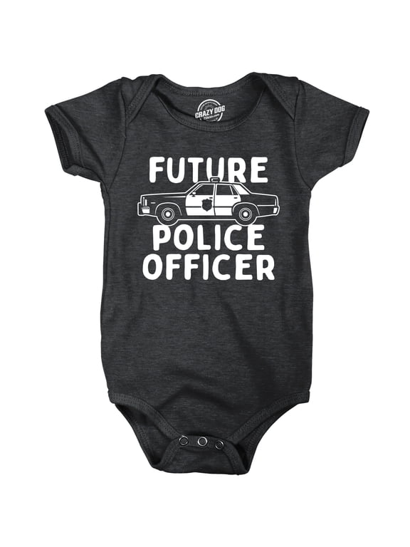Future Police Officer Baby Bodysuit Funny Sarcastic Cop Graphic Novelty Jumper for Infants