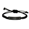 thumbnail image 1 of Future Police Officer Black Rope Bracelet Perfect Graduation Gift for Law Enforcement Support, 1 of 3