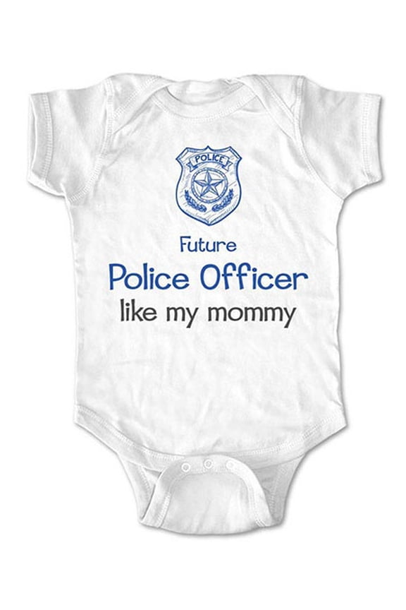 Future Police Officer like my Mommy - wallsparks cute & funny Brand - baby one piece bodysuit - Great baby shower gift!
