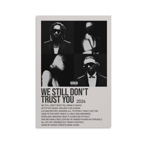 Future Poster Rapper Album Canvas Poster(4) Artworks Picture Print Poster Wall Art Painting Canvas Gift Decor Home Posters Decorative 16x24inch(40x60cm)