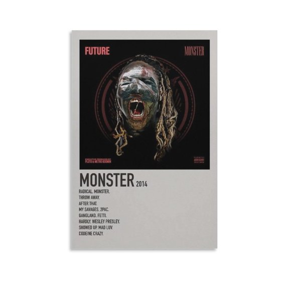 Future Poster Rapper Album Canvas Poster（6） Canvas Art Poster and Wall Art Picture Print Modern Family bedroom Decor Posters 24x36inch(60x90cm)