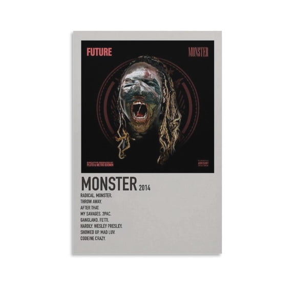 Future Poster Rapper Album Canvas Poster(6) Wall Art Poster Scroll Canvas Painting Picture Living Room Decor Home 12x18inch(30x45cm)