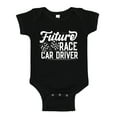 thumbnail image 1 of Future Race Car Driver Baby Bodysuit One Piece NB Black, 1 of 3