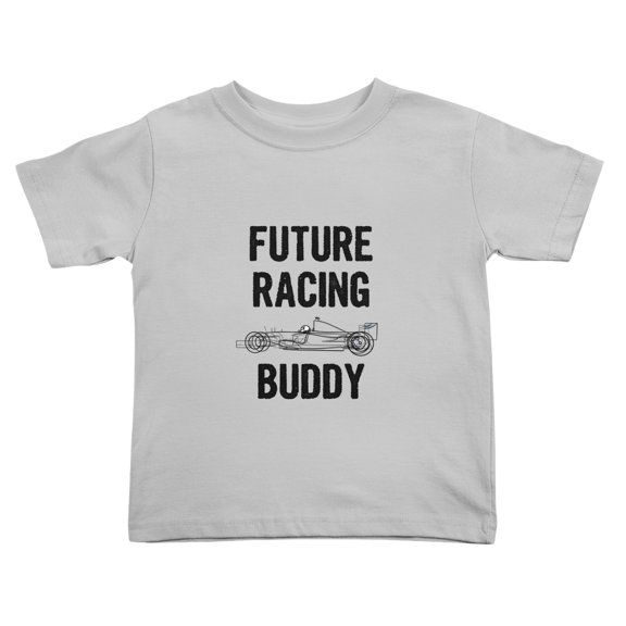 Future Racing Buddy Cute Toddler T-Shirts for Boys Girls (Gray, Youth L)
