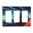 thumbnail image 1 of Future Racing Switch Cover Decorative Wall Plate 3-Gang Standard Size, 1 of 5